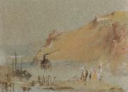 J.M.W. Turner river scene with steamboat Spain oil painting artist